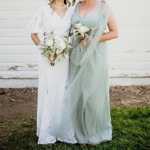 Jenny Yoo Annabelle Convertable Dress in Seaglass, Size 12 - Picture 2 of 5